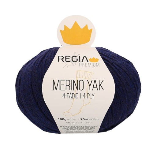 Włóczka skarpetkowa Regia Premium Merino Yak kolor 07520 - ciemnoniebieski