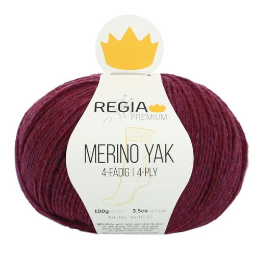 Włóczka skarpetkowa Regia Premium Merino Yak kolor 07508 - śliwkowy