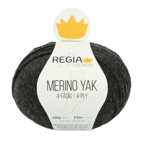 Włóczka skarpetkowa Regia Premium Merino Yak kolor 07512 - antracytowy