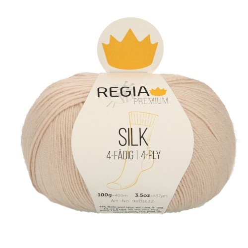 Włóczka skarpetkowa Regia Premium Silk kolor 00005 - beżowy