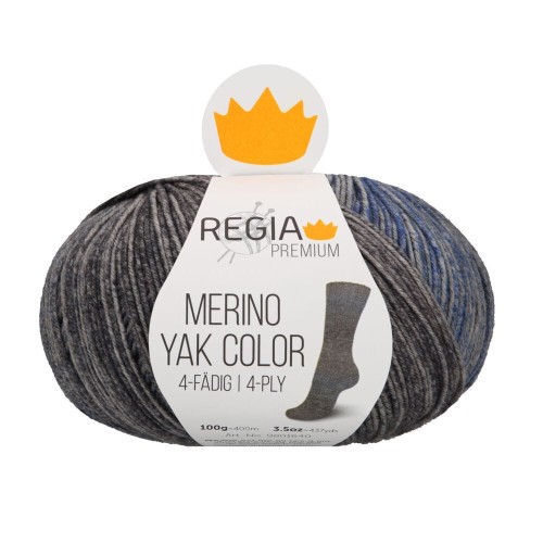 Włóczka skarpetkowa Regia Premium Merino Yak Color kolor 08516 stormy sky