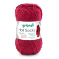 Włóczka skarpetkowa Gründl Hot Socks Pearl Uni kolor 14 - ciemnoczerwony
