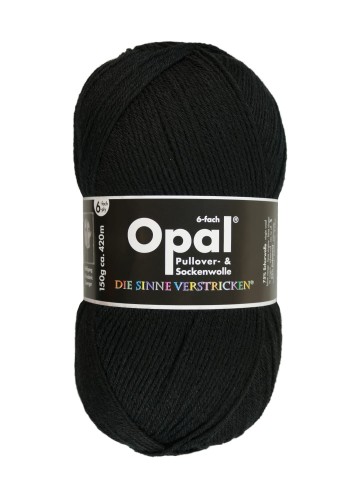 Włóczka skarpetkowa Opal Uni 6 ply kolor 5306 - czarny
