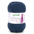 Włóczka skarpetkowa Gründl Hot Socks Merino kolor 21 - granatowy