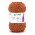 Włóczka skarpetkowa Gründl Hot Socks Merino kolor 27 - miedziany