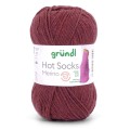Włóczka skarpetkowa Gründl Hot Socks Merino kolor 28 - bordowy