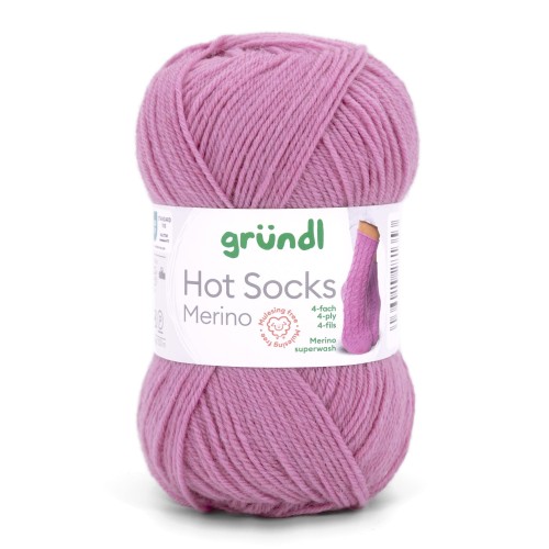 Włóczka skarpetkowa Gründl Hot Socks Merino kolor 29 - stary róż