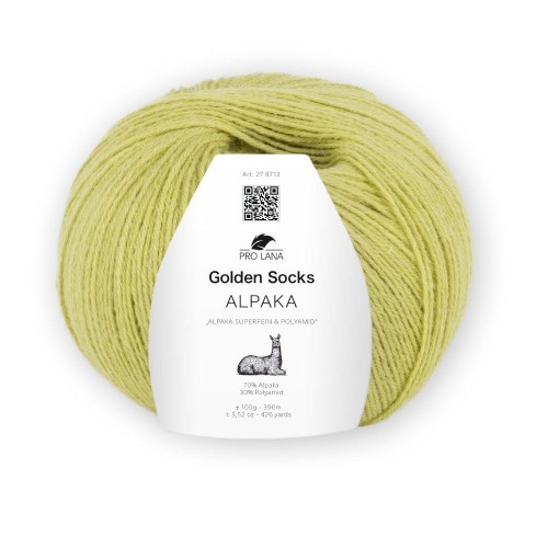 Włóczka skarpetkowa Pro Lana Golden Socks Alpaka kolor 74 – jasny zielony