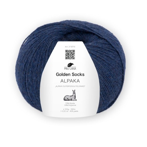 Włóczka skarpetkowa Pro Lana Golden Socks Alpaka kolor 58 – granatowy
