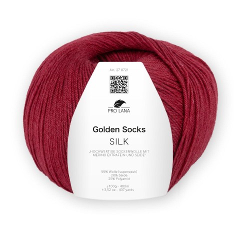 Włóczka skarpetkowa Pro Lana Golden Socks Silk kolor 31 - ciemnoczerwony