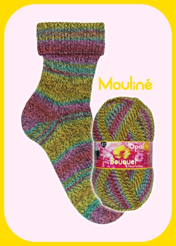 Włóczka skarpetkowa Opal Bouquet Mouline kolor 11683 - Floral Fantasy