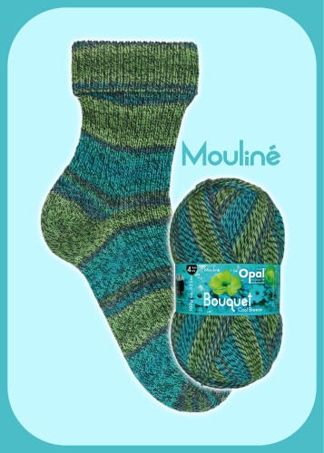 Włóczka skarpetkowa Opal Bouquet Mouline kolor 11684 - Cool Breeze