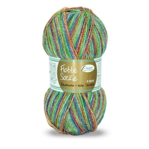 Włóczka skarpetkowa Rellana Bawełna + Wełna kolor 1009